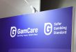 GamCare branding on a stand