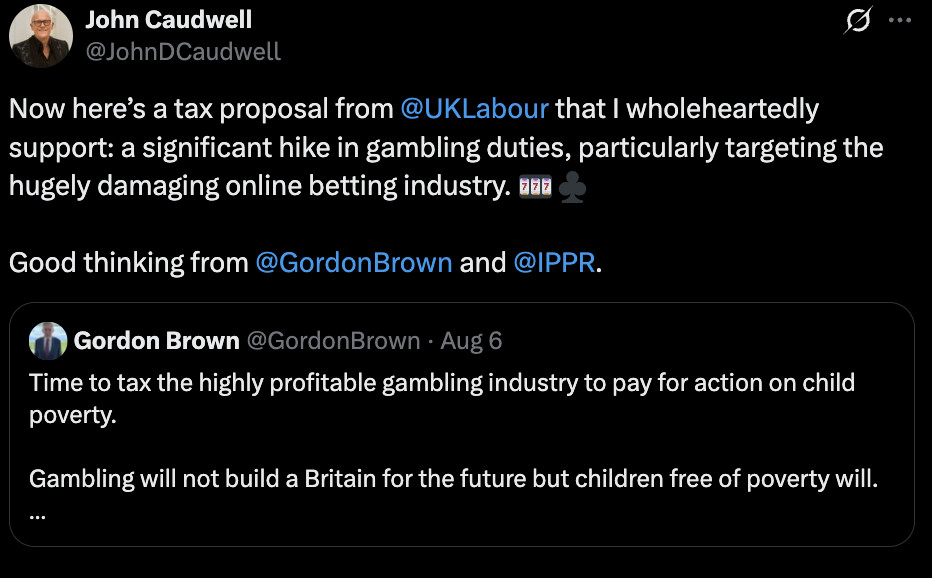 ‘Keir ally’ Caudwell backs call for higher UK gambling taxes 2 SBC News ‘Keir ally’ Caudwell backs call for higher UK gambling taxes
