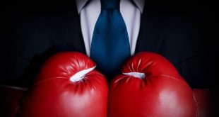 suit with boxing gloves