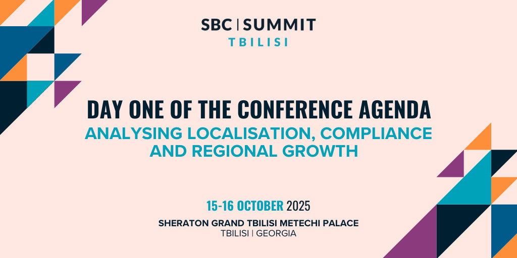 Day one agenda banner for SBC Summit Tbilisi