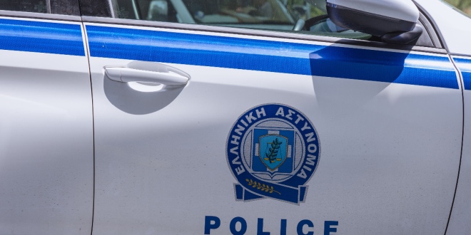 A police car in Greece