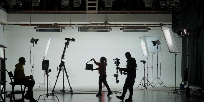 An advertising studio with cameras set up, the kind of work Square in the Air will be moving into with its new creative division