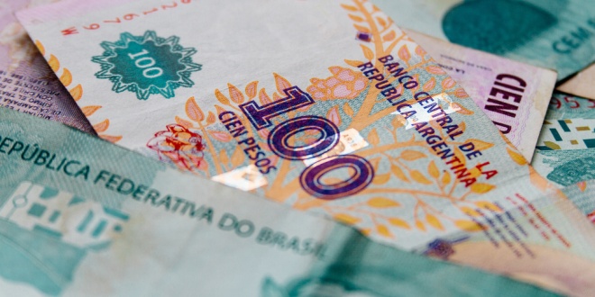 Brazilian reais and Argentinian pesos