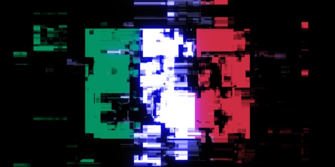 A digital rendition of the Italian flag