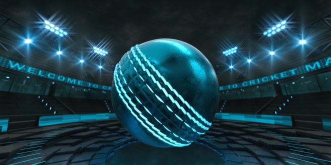 A digital rendition of a cricket ball