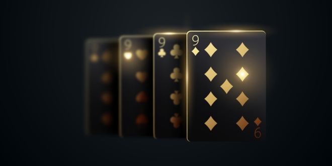 A digitally rendered image of playing cards, symbolising the use of AI by iGaming firms like EveryMatrix