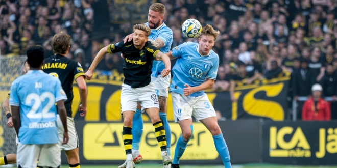 Allsvenskan AIK vs Malmö FF in Sweden's football league