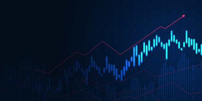 A graph showing growth and declines, indicative of bookmaker trading