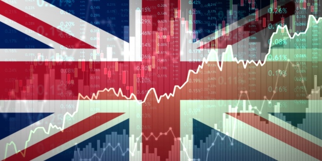 A Union Flag with graphs and figures superimposed in front, symbolic of predictions markets with a UK focus