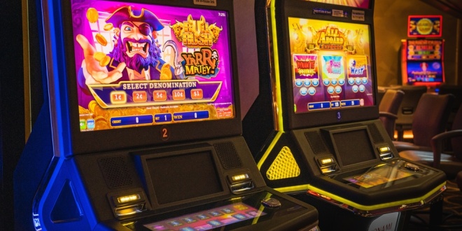 Gaming machines, known as 'pokies', in Sydney, Australia