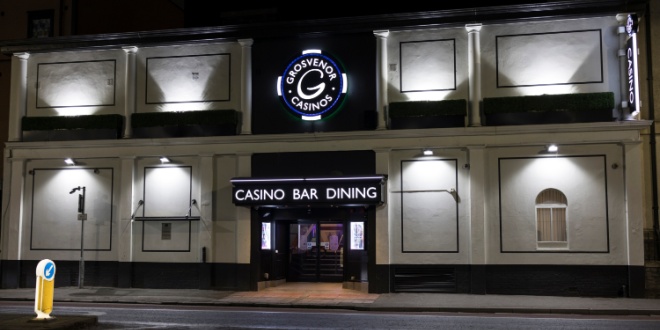 An image of a Grosvenor Casino, which is owned by Rank Group Plc, which has just appointed Jenny Blogg as its new chief commercial officer