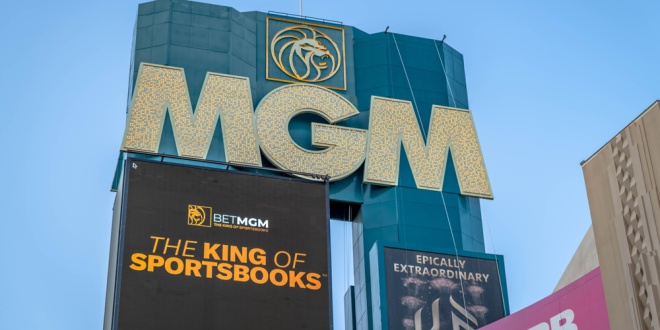 MGM Resorts in Las Vegas, symbolising its recent growth in Europe, Brazil and China