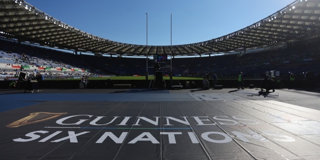 Six Nations logo in the Stadio Olimpico, Rome
