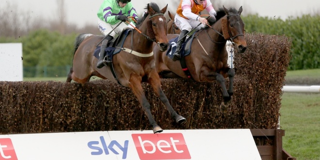 Flutter owned Sky Bet branding at a UK horse race
