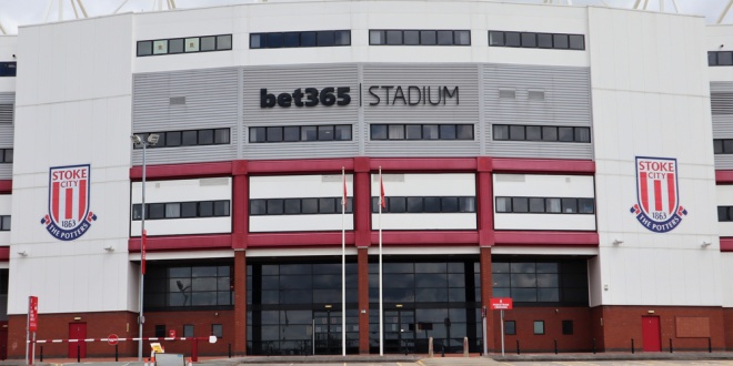 Stoke City's bet365 Stadium, representing Stoke City reporting a £60m annual profit