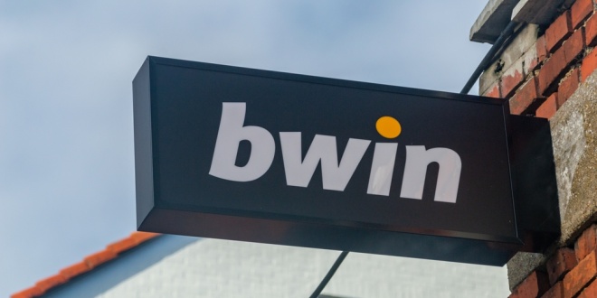 A bwin sign outside a building in Belgium