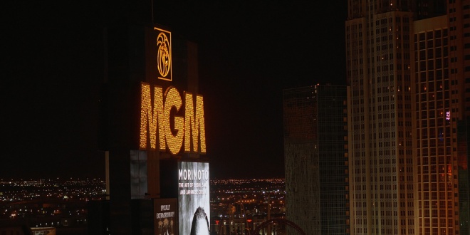 BetMGM sign, representing the company issuing a Q1 trading update