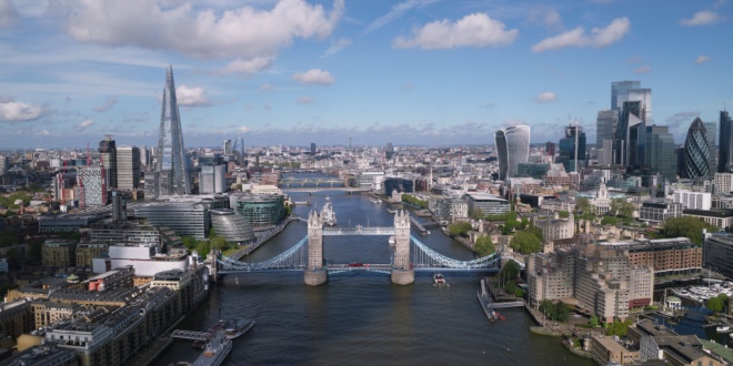 aerial shot of London as Digitain talks UK moves