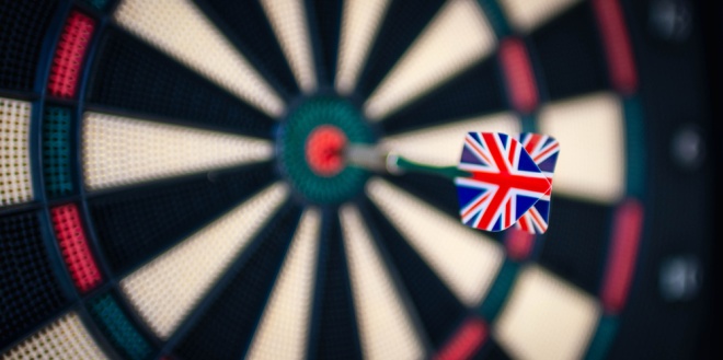 UK flag on a dartboard, symbolising the debates between lobbyists like the BGC and various MPs and Lords