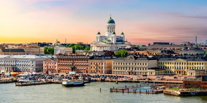 Cityscape of Helsinki, capital of Finland