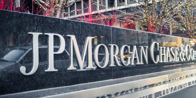the JP Morgan Chase sign in New York City