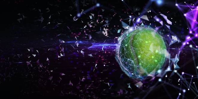 A tennis ball