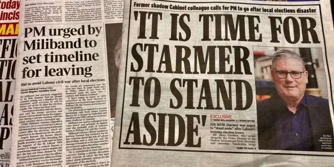 UK newspapers covering the politics news of the past two weeks
