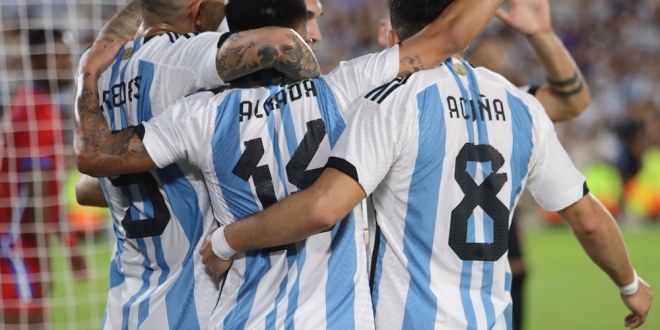 Shirts of the Argentina national team during a World Cup name, Argentina being one of Codere Online's core Latin American markets