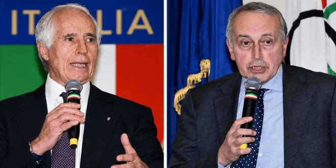 The two contenders for leadership of the Italian Football Federation (FIGC)
