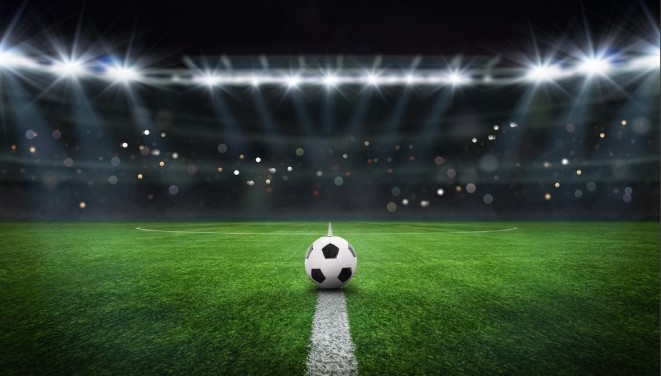 football ball on pitch