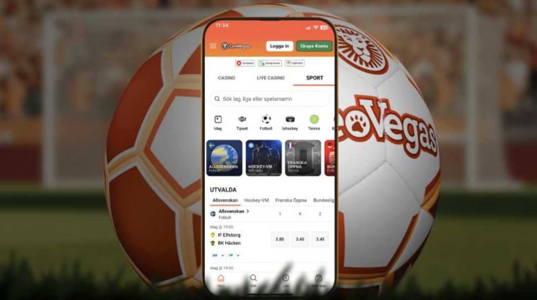Screenshot of the LeoVegas Tiger sportsbook