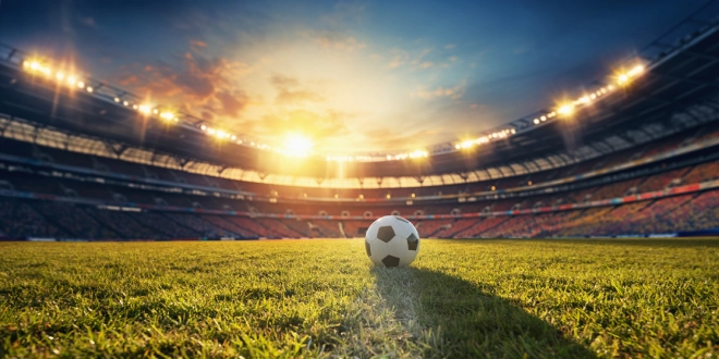 A football on a field, to illustrate Opta Betting's take on sports data.