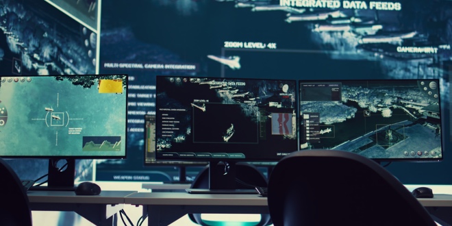 A mission control room