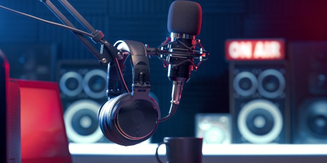 A radio studio