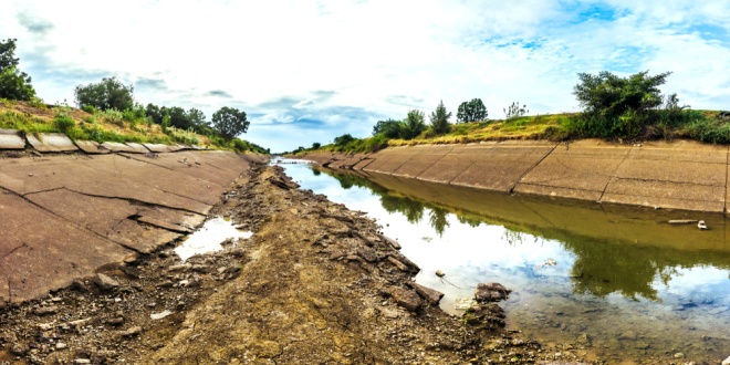 river channel drying, representing Sweden's channelisation rate falling
