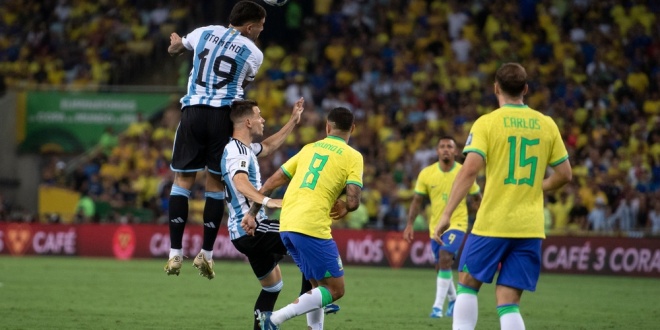 Brazil v Argentina in Rio during a World Cup qualifier