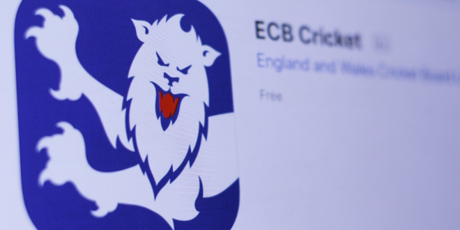 The logo of ECB, which allowed gambling firms into The Hundred