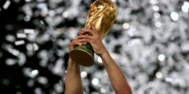 The World Cup trophy