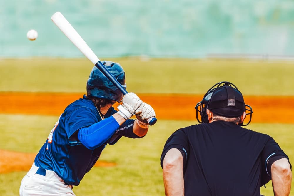 A game of baseball being played