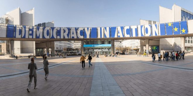 The EU parliament building in Strasbourg