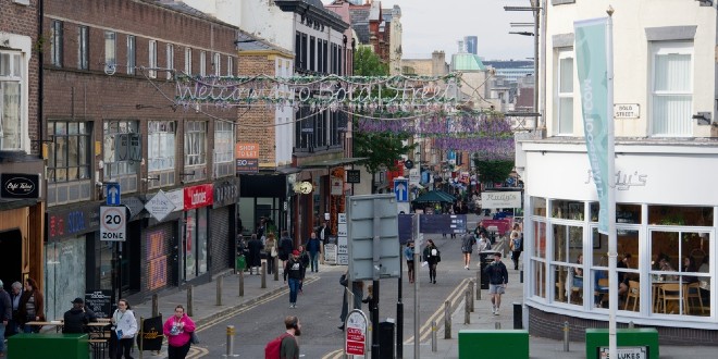 Liverpool high street, as Andy Burnham looks to clamp down on vape and betting shops