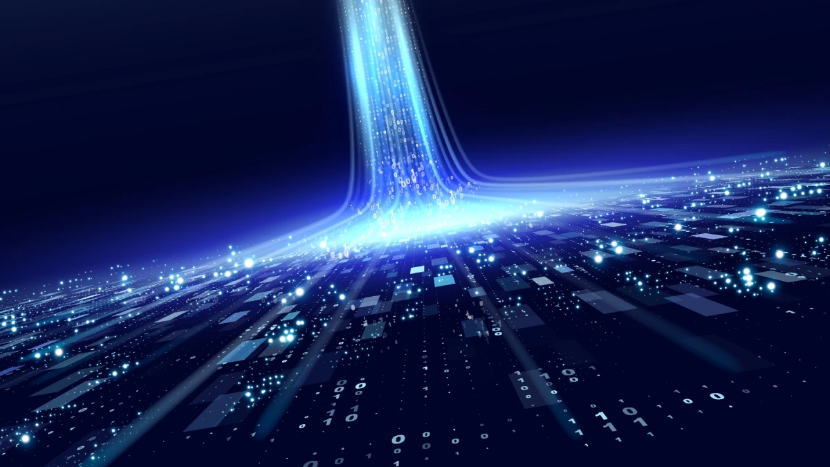 An upwards ligt beam, illustrating iGaming growth.