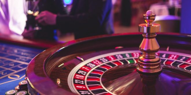 A roulette wheel