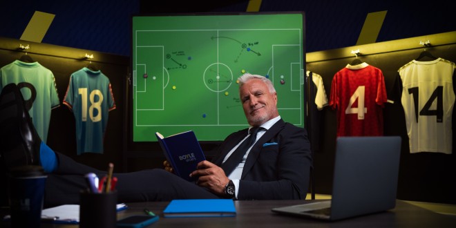 David Ginola appearing in a BOYLE Sports advert