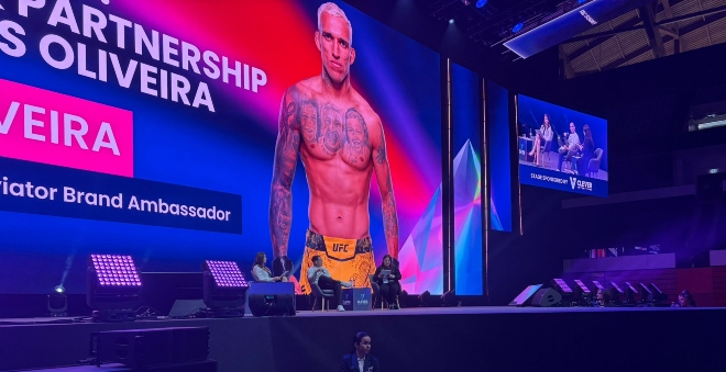 Charlies Oliviera at the SBC Summit in Lisbon