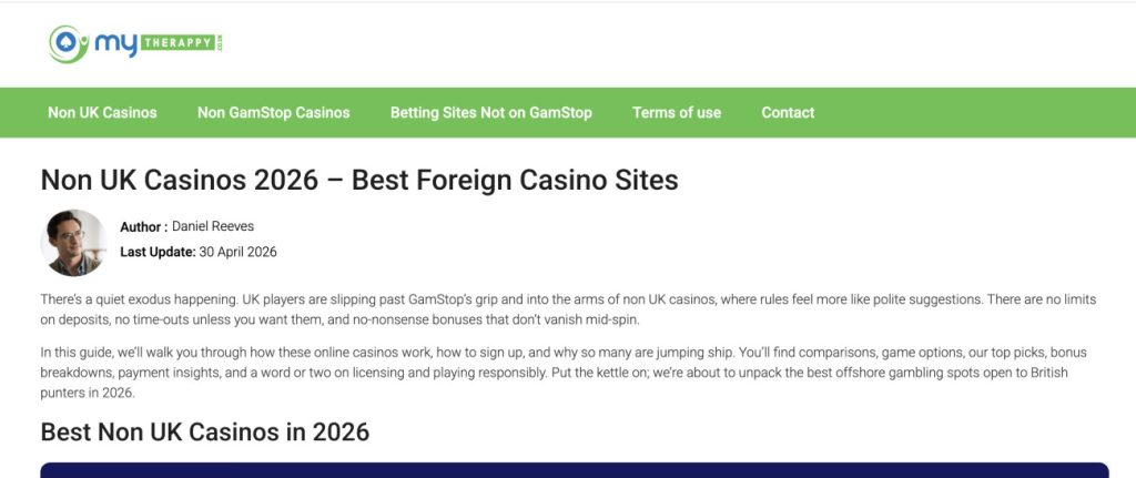 My Therappy, an NHS site targeted by illegal gambling ads