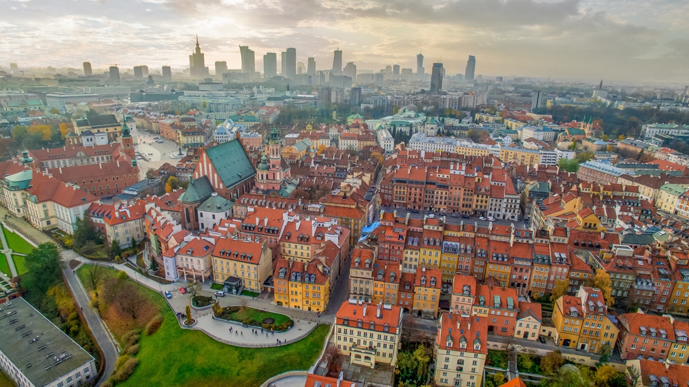 Skyline of Warsaw, Poland, where BETBY has just launched
