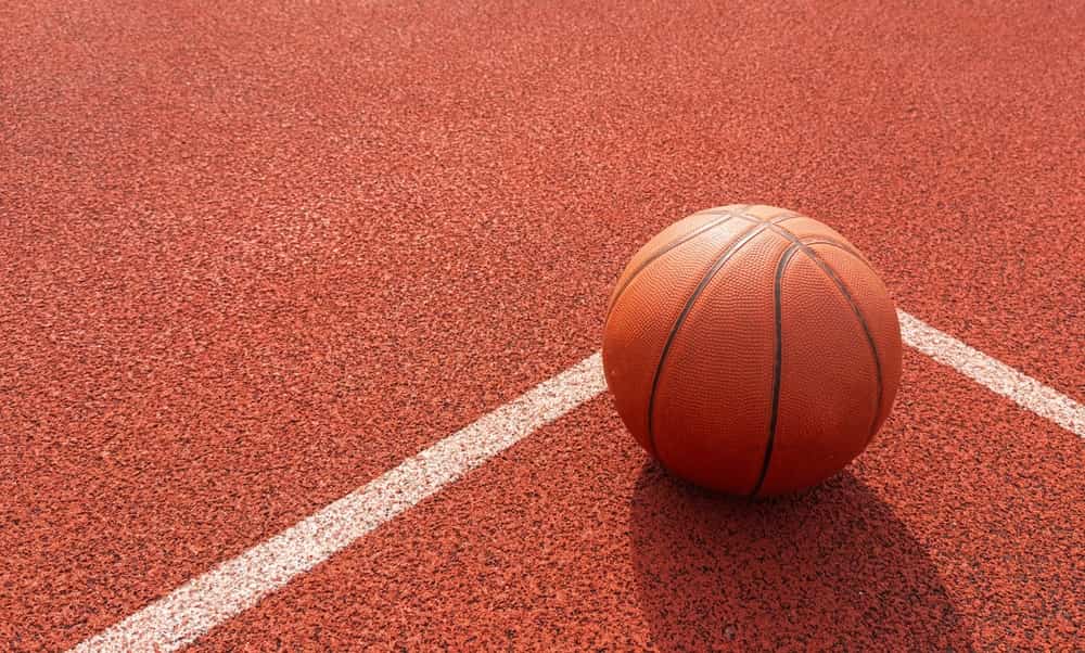 basketball on a court
