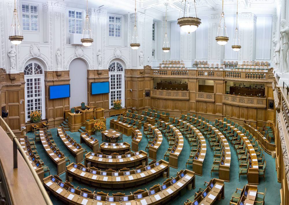 The parliament of Denmark, where the gambling bill is scheduled for discussion