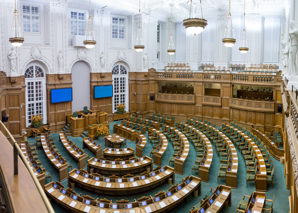 The parliament of Denmark, where the gambling bill is scheduled for discussion